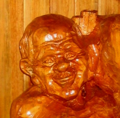 голова старичка.скульптура для бани